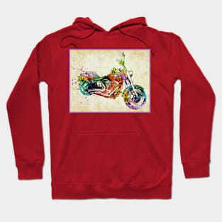 Motorcycle : Pop Art Abstract Whimsical Print Hoodie